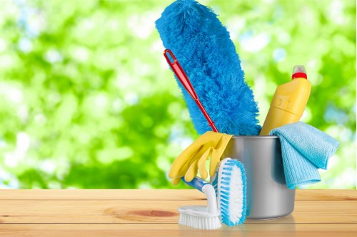 Domestic cleaning service in a Westhampstead home with tidy living room surfaces
