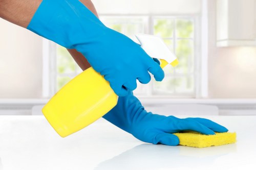 Illustration of a customer complaint process for cleaning services