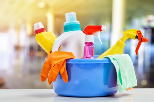 Cleaning professional starting work in a West Hampstead home