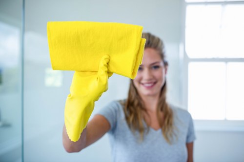 Deep upholstery cleaning on a fabric sofa